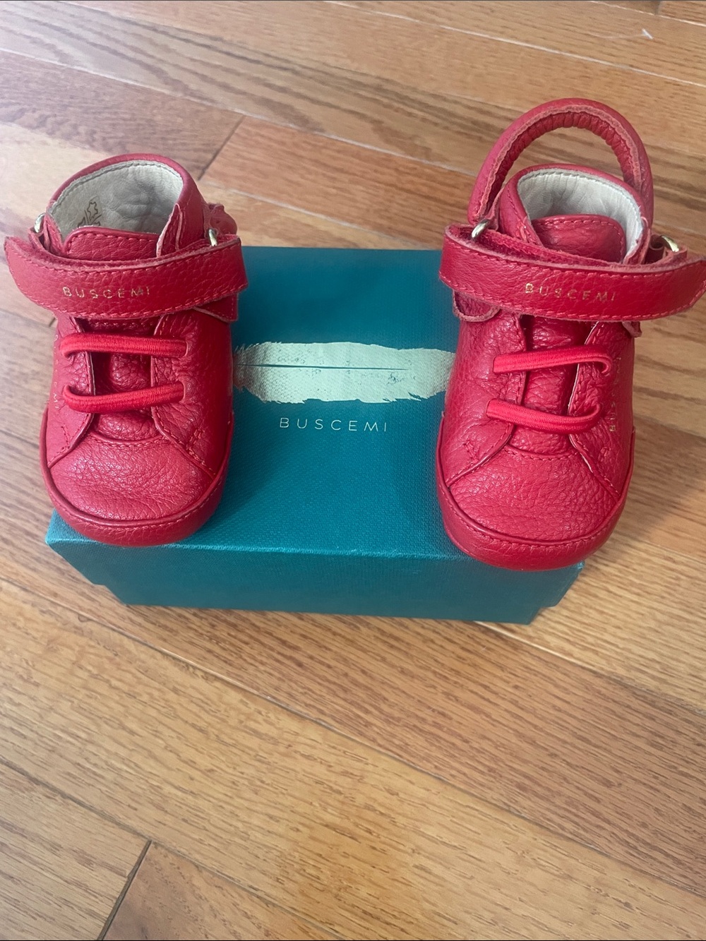 Buscemi Red Leather Baby Walker Shoes